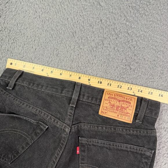 Vintage Levi’s 517 Jeans Mens 32x32 Black Faded Bootcut Western USA Made 90s - Picture 12 of 13